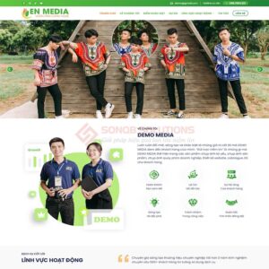 Mau Web Cong Ty Marketing Media