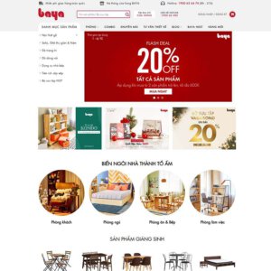 Mẫu website nội thất 24