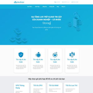 Mẫu website dịch vụ Cloud Server