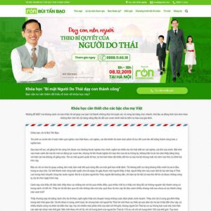 Mẫu website khóa học đào tạo