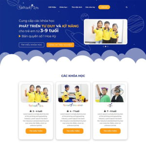 Mẫu website khóa học cho trẻ em