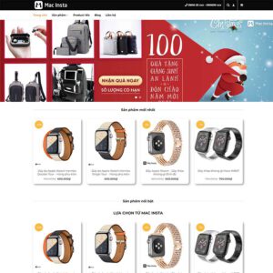 Mẫu website shop phụ kiện mac