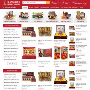 Mẫu website bán nhân sâm
