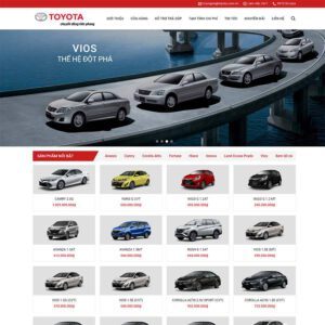 Mẫu website bán xe toyota 02