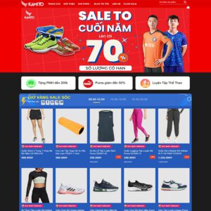 Mẫu website bán giày dép, đồ thể thao