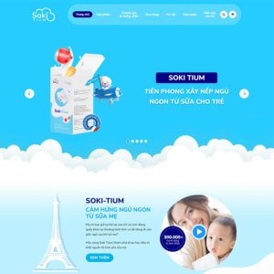 Mẫu website bán sữa cho bé