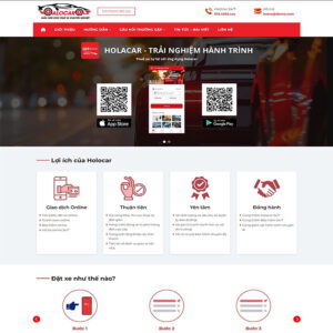Mẫu website dịch vụ thuê xe taxi 03