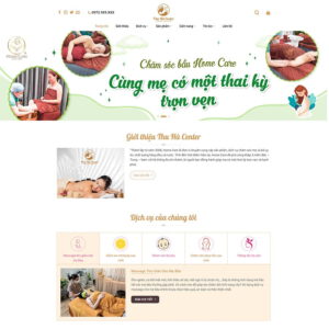 Mẫu website dịch vụ chăm sóc mẹ và bé