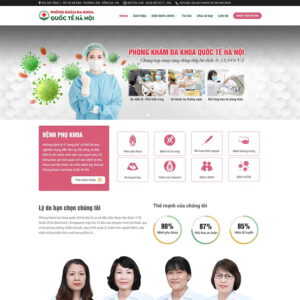 Mẫu website phòng khám đa khoa 02