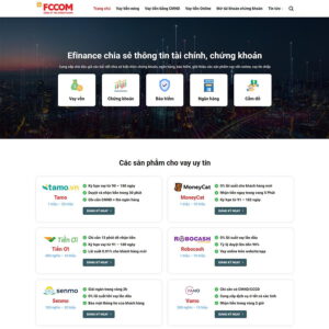 Mẫu website vay vốn, tài chính 04