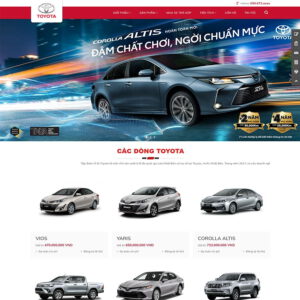 Mẫu website bán xe toyota 03