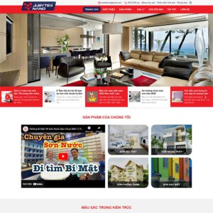 Mẫu website cung cấp sơn nước