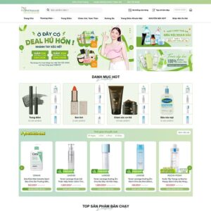Mẫu website mỹ phẩm 24