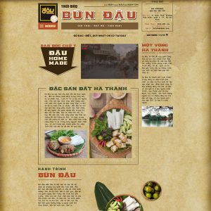 Mẫu website quán bún đậu mắm tôm 02