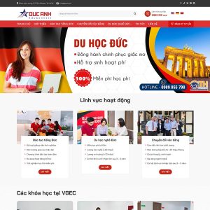 Mẫu website đào tạo, du học Đức