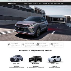 Mẫu website bán xe ô tô Geely