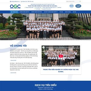 Mẫu website trung tâm chứng nhận và kiểm định