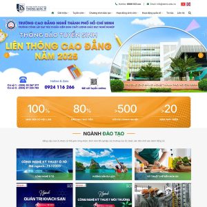 Mẫu website trường dạy nghề 01